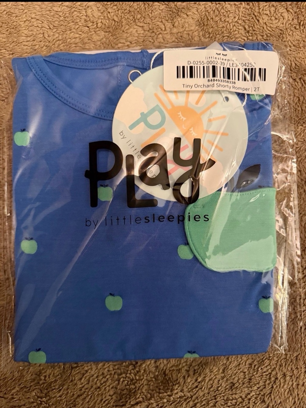 Little Sleepies Tiny Orchard Pocket Romper 2T